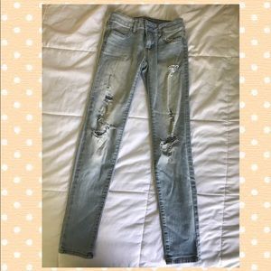 Light washed, ripped American Eagle jeans